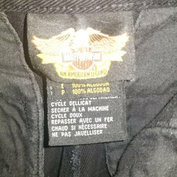 Harley Davidson Straight Leg Black Denim Jeans - Picture 5 of 8